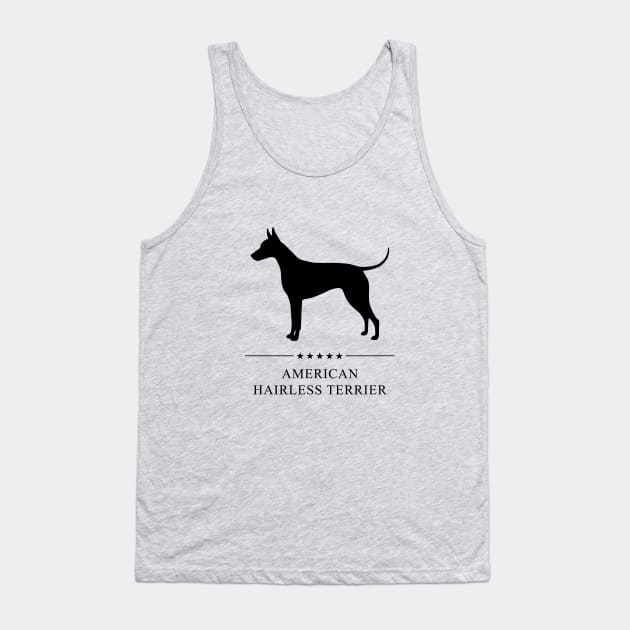 American Hairless Terrier Black Silhouette Tank Top by millersye